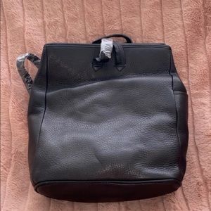 Sundance black leather backpack